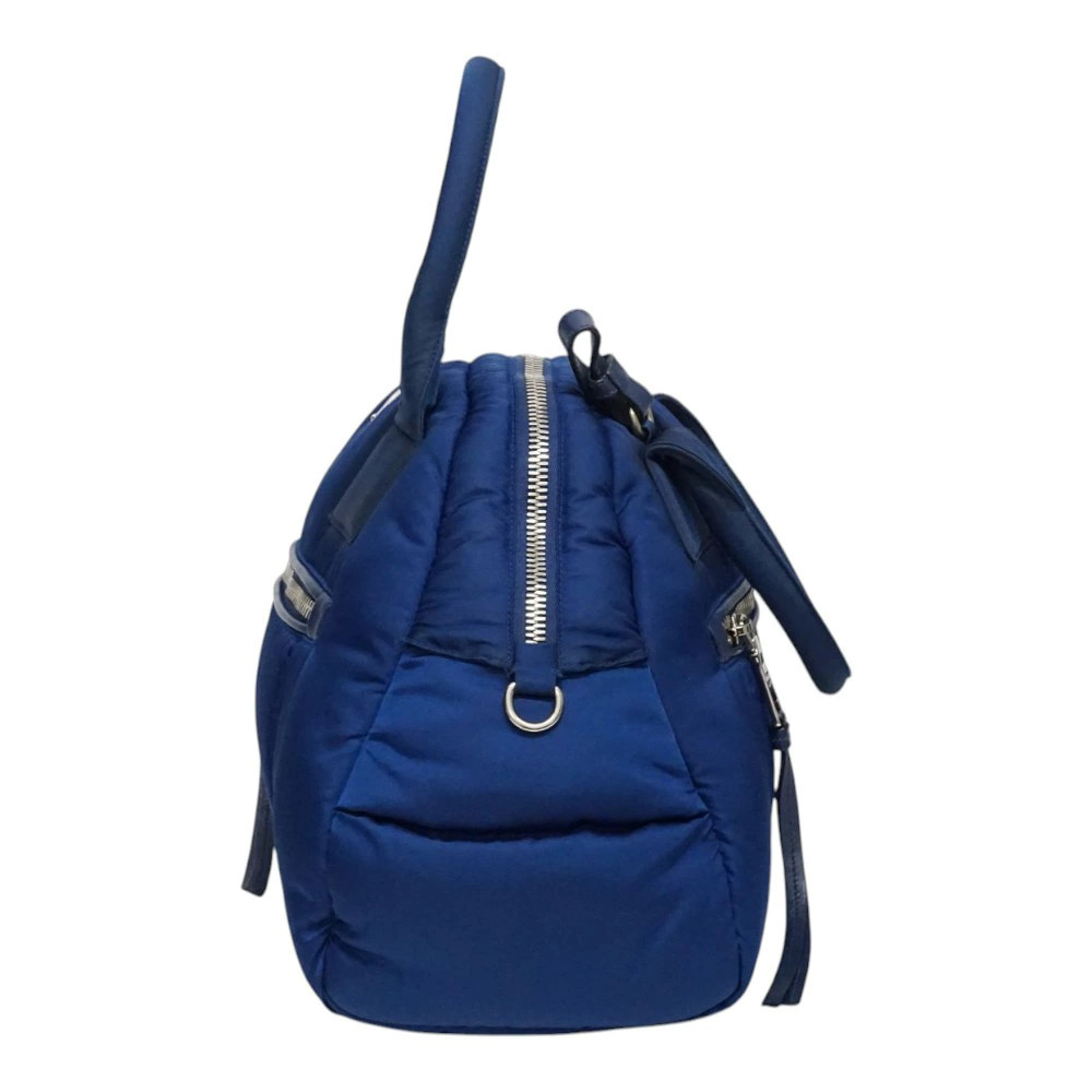 Prada royal blue Tessuto Bomber bowler bag padded